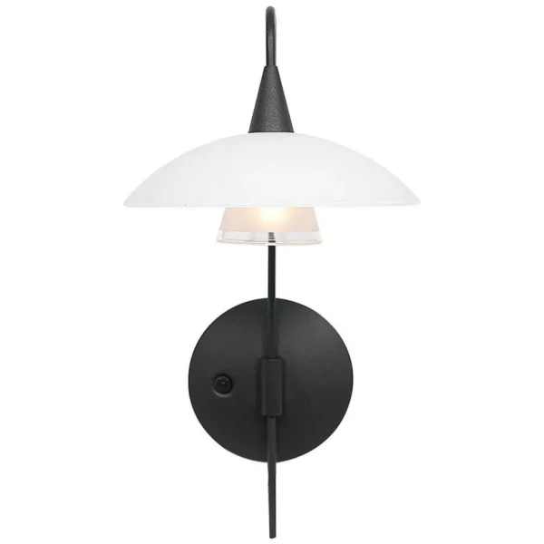 dimbare_led_wandlamp_zwar_1.webp Cheap Straluma Dimbare LED wandlamp zwart met witte schotel
