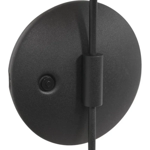 dimbare_led_wandlamp_zwar_2.webp Cheap Straluma Dimbare LED wandlamp zwart met witte schotel