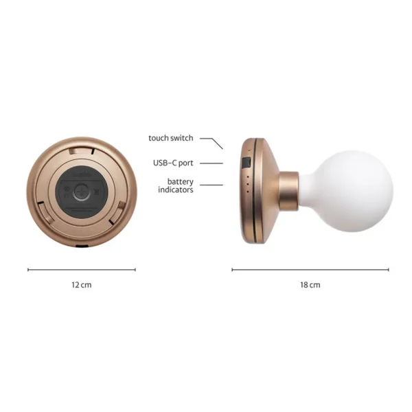Hot Straluma Dimbare wandlamp op batterij goud met frosted