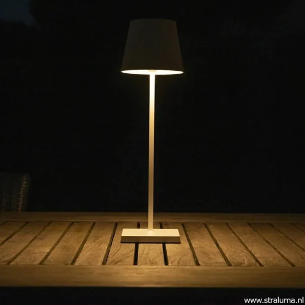 Clearance Straluma Draadloze tafellamp wit met dimbaar LED