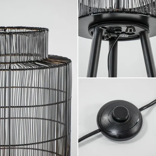 driepoot_vloerlamp_gruaro_3.webp Clearance Straluma Driepoot vloerlamp Gruaro zwart met brons