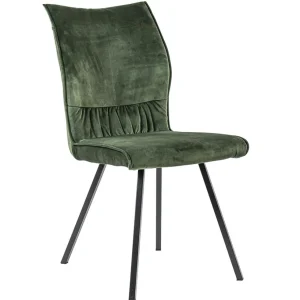 eetkamerstoel_velvet_groe_0.webp Sale Straluma Eetkamerstoel velvet groen met zwart