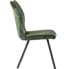 Sale Straluma Eetkamerstoel velvet groen met zwart