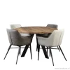 Cheap Straluma Eettafel Acaciahout 3-poot zwart  Ø120
