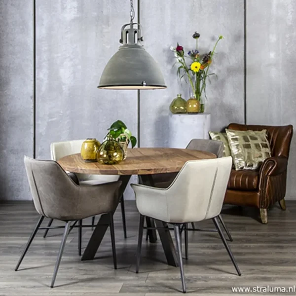 Cheap Straluma Eettafel Acaciahout 3-poot zwart  Ø120