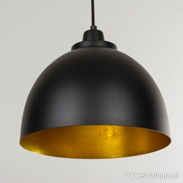 eettafel_hanglamp_kylie___1.webp Clearance Straluma Eettafel hanglamp Kylie 3- lichts zwart-goud