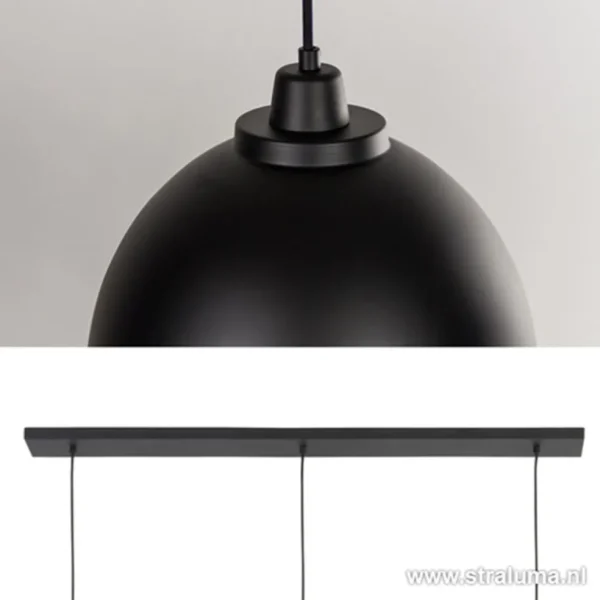 eettafel_hanglamp_kylie___2.webp Clearance Straluma Eettafel hanglamp Kylie 3- lichts zwart-goud