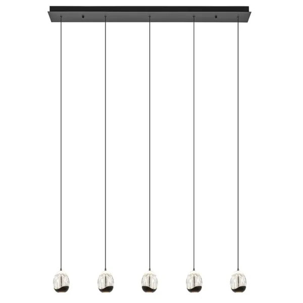 eettafelhanglamp_clear_eg_1.webp Store Straluma Eettafelhanglamp Clear Egg met zwart inclusief LED