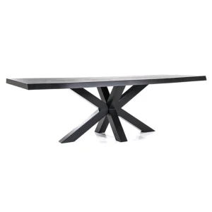 eiken_boomstam_tafel_met__0.webp Discount Straluma Eiken boomstam tafel met spinpoot zwart 240x100 cm