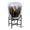 elegante_tafellamp_zwart__1.webp Outlet Straluma Elegante tafellamp zwart frame met smoke glazen kap