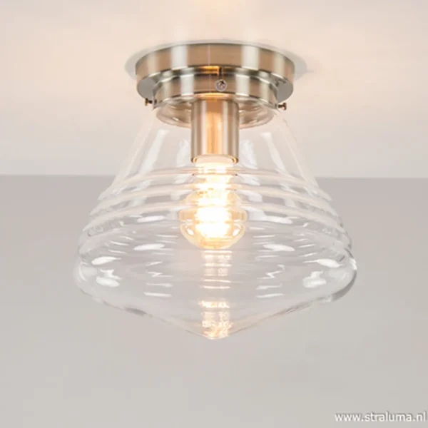 Best Straluma Glazen plafondlamp helder Art Deco