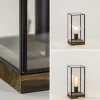 Hot Straluma Glazen tafellamp Askjer hout met zwart
