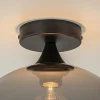 Sale Straluma Globe plafondlamp zwart met smoke/titanium glas 30 cm