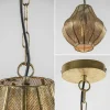 Fashion Straluma Gouden Oosterse hanglamp Micha met ketting Light & Living
