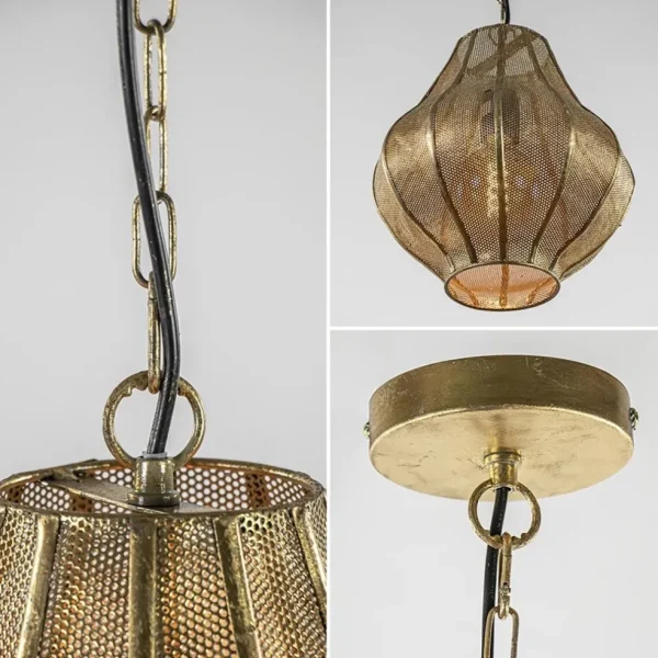 Fashion Straluma Gouden Oosterse hanglamp Micha met ketting Light & Living