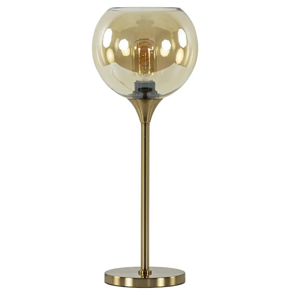 gouden_tafellamp_met_ambe_0.webp Discount Straluma Gouden tafellamp met amber glazen bol 20 cm