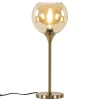 gouden_tafellamp_met_ambe_1.webp Discount Straluma Gouden tafellamp met amber glazen bol 20 cm