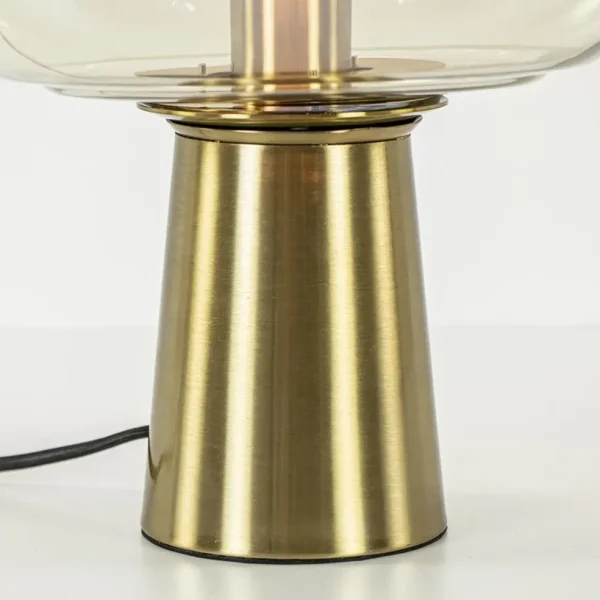 gouden_tafellamp_misty_me_2.webp Fashion Straluma Gouden tafellamp Misty met amber glazen kap L&L