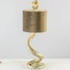gouden_tafellamp_snake_me_1.webp Sale Straluma Gouden tafellamp Snake met velours kap