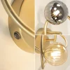 Sale Straluma Gouden wandlamp met smoke en amber glas