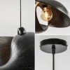 Outlet Straluma Grote bamboe hanglamp shell zwart