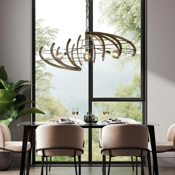 Best Sale Straluma Grote design hanglamp ovaal oud messing