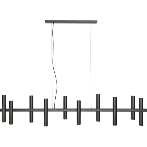 grote_design_hanglamp_tub_0.webp Fashion Straluma Grote design hanglamp tubes mat zwart 14-lichts