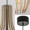 Store Straluma Grote hanglamp blank houten kap met zwart