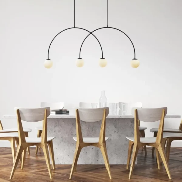 Sale Straluma Grote hanglamp bogen met wit glas