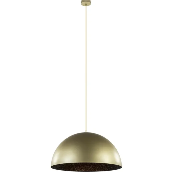 grote_hanglamp_koepel_mat_1.webp Sale Straluma Grote hanglamp koepel mat goud met zwart 70 cm