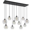 grote_hanglamp_zwart__lic_0.webp Fashion Straluma Grote hanglamp zwart 11- lichts multipendel helder glas