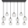grote_hanglamp_zwart__lic_1.webp Fashion Straluma Grote hanglamp zwart 11- lichts multipendel helder glas
