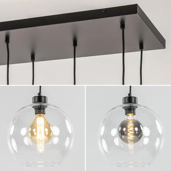 grote_hanglamp_zwart__lic_3.webp Fashion Straluma Grote hanglamp zwart 11- lichts multipendel helder glas