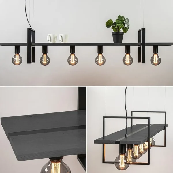 grote_hanglamp_zwart_fram_2.webp Cheap Straluma Grote hanglamp zwart frame met houten planken