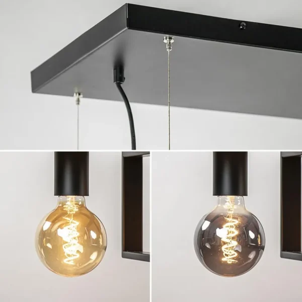 grote_hanglamp_zwart_fram_3.webp Cheap Straluma Grote hanglamp zwart frame met houten planken