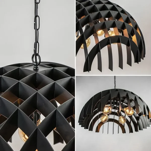 grote_koepel_hanglamp_dom_2.webp Outlet Straluma Grote koepel hanglamp Dome mat zwart metaal
