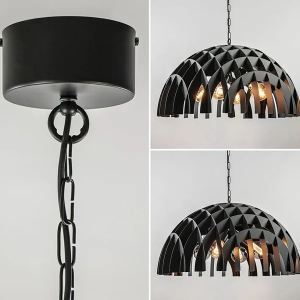 grote_koepel_hanglamp_dom_3.webp Outlet Straluma Grote koepel hanglamp Dome mat zwart metaal