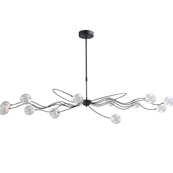 grote_led_hanglamp_zwart__0.webp New Straluma Grote LED hanglamp zwart met helder glazen bollen