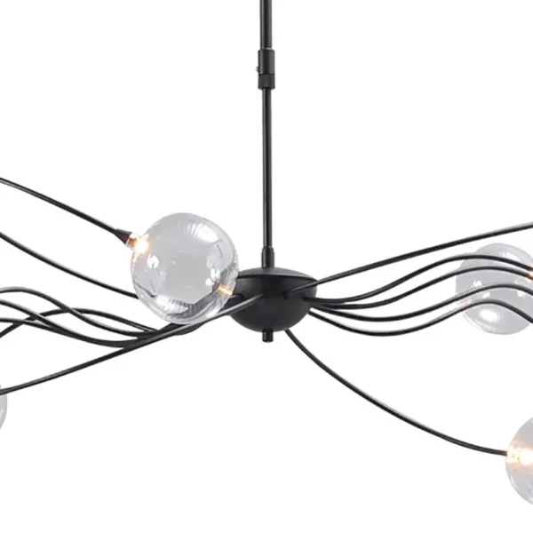 grote_led_hanglamp_zwart__3.webp New Straluma Grote LED hanglamp zwart met helder glazen bollen