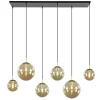 grote_lichts_eettafelhang_0.webp Clearance Straluma Grote 6-lichts eettafelhanglamp messing met amber glazen bollen