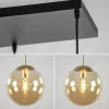 grote_lichts_eettafelhang_3.webp Clearance Straluma Grote 6-lichts eettafelhanglamp messing met amber glazen bollen
