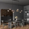Fashion Straluma Grote 10-lichts hanglamp mat zwart met smoke glazen bollen