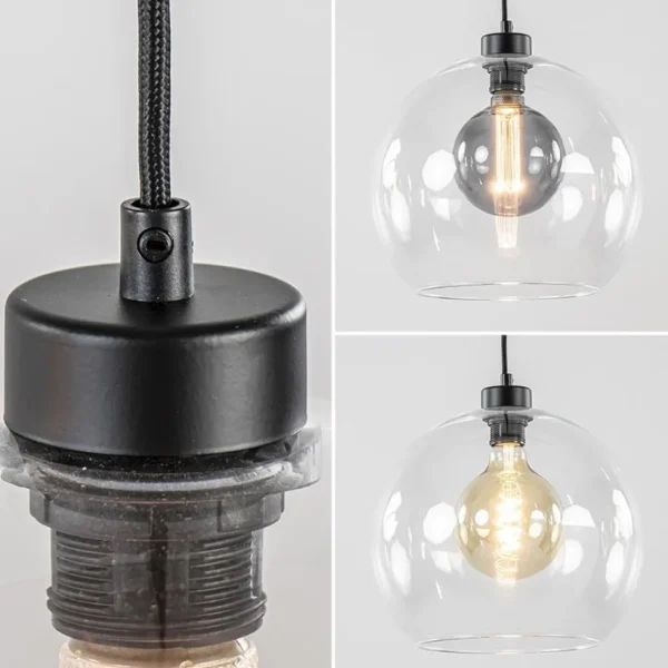 grote_lichts_hanglamp_met_3.webp Flash Sale Straluma Grote 3-lichts hanglamp met helder glas en zwarte balk