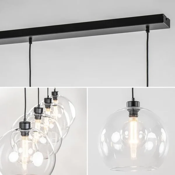 grote_lichts_hanglamp_zwa_2.webp New Straluma Grote 4-lichts hanglamp zwart met helder glazen bollen