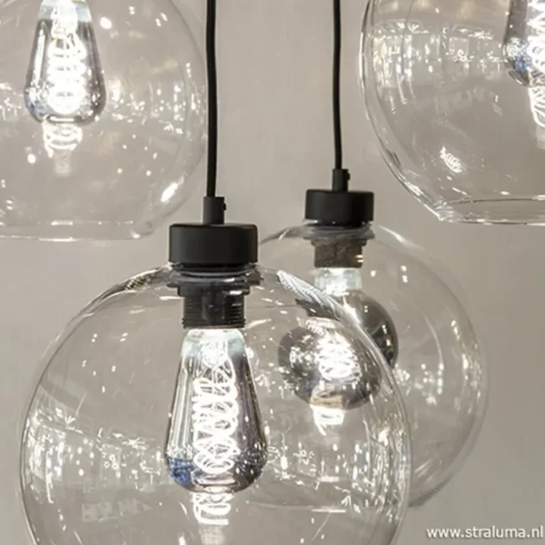 grote_lichts_multipendel__2.webp Outlet Straluma Grote 8-lichts multipendel/ hanglamp met helder glas