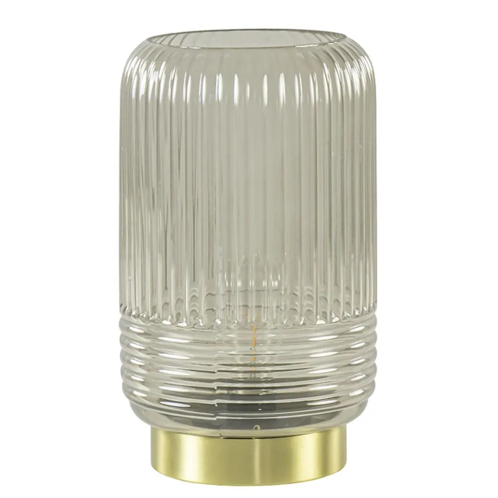 grote_lipa_tafellamp_batt_0.webp Fashion Straluma Grote Lipa tafellamp batterijen warm licht grijs ribbel glas
