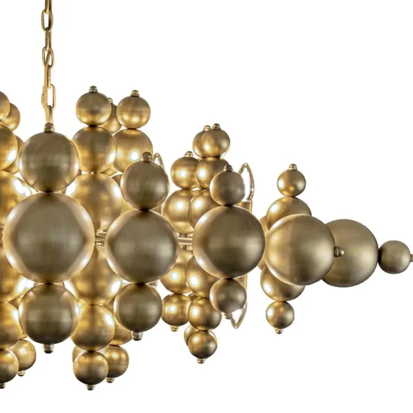 Shop Straluma Grote ovale hanglamp Blow mat brass