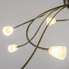 Outlet Straluma Grote plafondlamp brons met wit glas inclusief LED