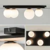 grote_plafondlamp_rechtho_3.webp Store Straluma Grote plafondlamp rechthoekig zwart met witte bollen