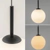 Best Sale Straluma Grote retro hanglamp opaal glas met zwart